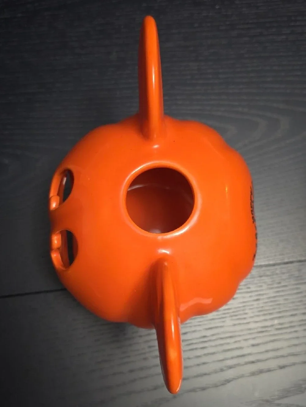 Disney Orange Mickey Pumpkin Candle Holder, w/ Tealight & Free Mickey Ears